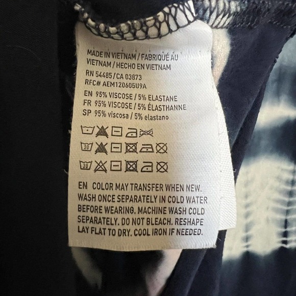 American Eagle Outfitters AEO Soft Sexy T-Shirt Blue Tie Dye Knots Long Slv Sz S - Picture 5 of 7